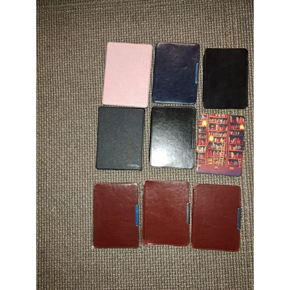 CoBak LOT of 9 Cases for Kindle & Paperwhite - PU Leather Smart Covers